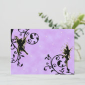 ナイトライトフェアリーファンタジー誕生日招待状 招待状 (スタンド正面)