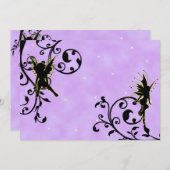 ナイトライトフェアリーファンタジー誕生日招待状 招待状 (正面/裏面)