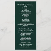 ナイトライトホタルがメイスンのジャー結婚式のプログラム プログラム (裏面)