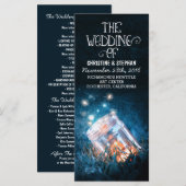 ナイトライトホタルがメイスンのジャー結婚式のプログラム プログラム (正面/裏面)