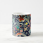 ナイトライトリフレクションオリジナル抽象芸術アートワーク コーヒーマグカップ (中央)