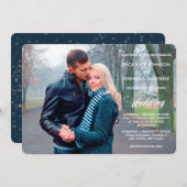 ナイトライト写真テンプレート結婚式招待状 招待状 (正面/裏面)