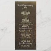 ナイトライト星空の木の結婚式のプログラム プログラム (裏面)