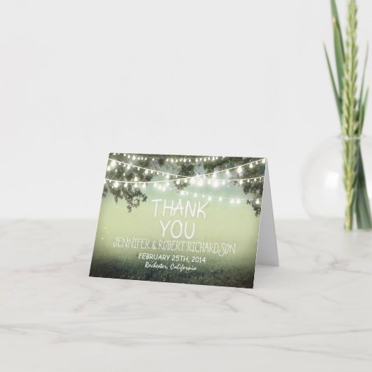 ナイトライト素朴なサンキューカード サンキューカード (正面)