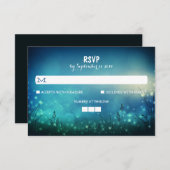 ナイトライト素朴ウェディングRSVPカード 出欠カード (正面/裏面)