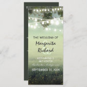 ナイトライト結婚式のプログお洒落ラム プログラム (正面/裏面)