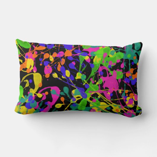 ナイトライト絵を描(ばちゃばちゃ)跳ねる ランバークッション (裏面)