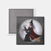 ナイトライド：：魔女と彼女の猫が夜にライド マグネット (正面/裏面)