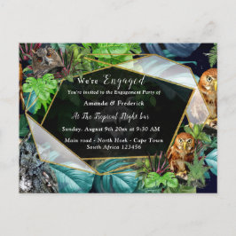 ナイトライブパーティーお祝いテーマ インビテーションポストカード