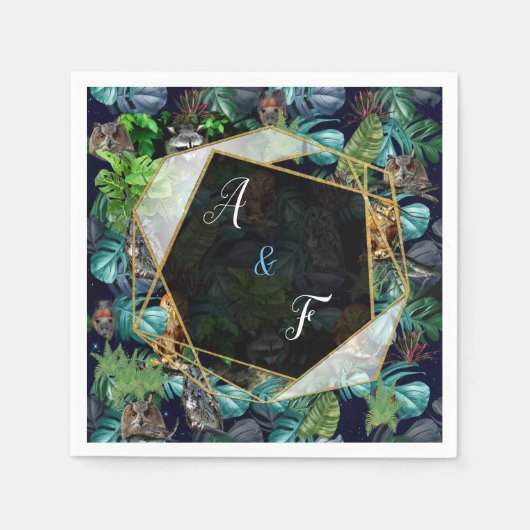 ナイトライブパーティーお祝いテーマ スタンダードカクテルナプキン (正面)