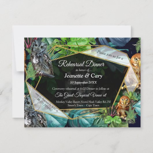 ナイトライブパーティーお祝いテーマ 招待状 (正面)