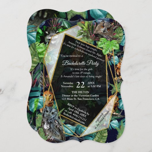 ナイトライブパーティーお祝いテーマ 招待状 (正面/裏面)