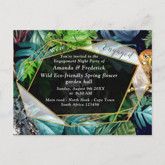 ナイトライブパーティーお祝い招待状はがき インビテーションポストカード (正面)