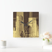 ナイトラインIII スクエア壁時計 (ホーム)