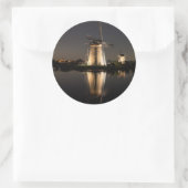 ナイトラウンドのシールで照らされた風車 ラウンドシール (バッグ)