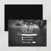 ナイトランタンロマンチックな結婚式RSVPカード 出欠カード (正面/裏面)