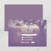 ナイトランタンロマンチックな結婚式RSVPカード 出欠カード (正面/裏面)