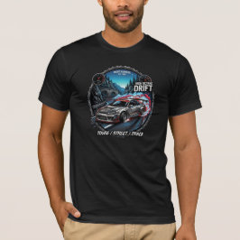 ナイトランナーズ ハイオクタン峠ドリフトJDMグラフィック Tシャツ