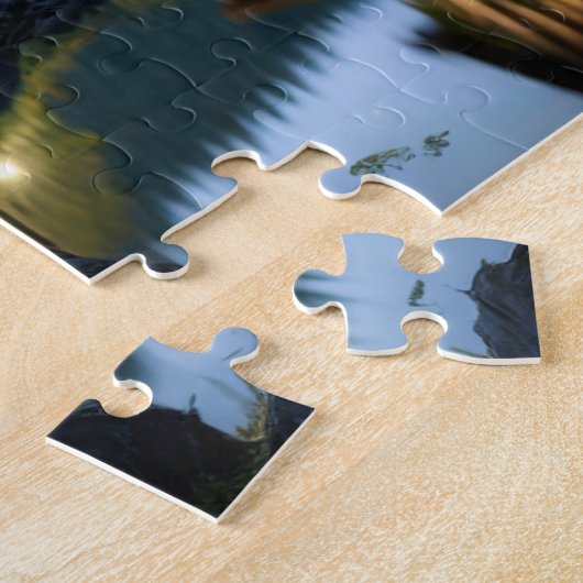 ナイトレイクハウスはっきりしたと美しいジグソーパズル ジグソーパズル (側面)