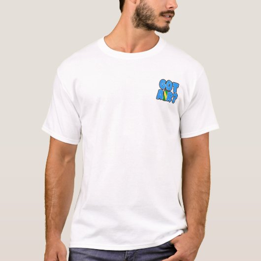 ナイトロックスエア搭載タンク旗付き「エアある？」 Tシャツ (正面)