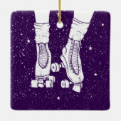 ナイトローラスケートで滑る セラミックオーナメント (裏面)