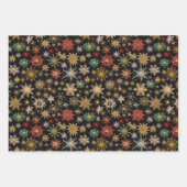 ナイトヴィレッジクリスマスシンド刺繍ヴィンテージ ラッピングペーパーシート (正面2)