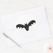 ナイト不気味こうもり ラウンドシール (封筒)