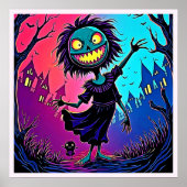 ナイト不気味ハロウィーンクリーチャーデザイン ポスター (正面)