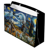 ナイト不気味ハロウィーンゴーストリースカルハ幽霊のよく出るウス ラージペーパーバッグ (裏面アングル)