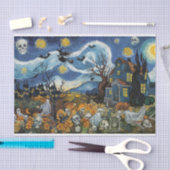 ナイト不気味ハロウィーンゴーストリースカルハ幽霊のよく出るウス 薄葉紙 (クラフト)