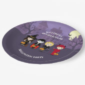 ナイト不気味ハローウィンパーティ ペーパープレート (アングル)