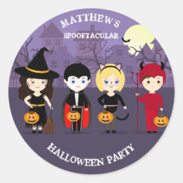 ナイト不気味ハローウィンパーティ ラウンドシール
