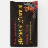 ナイト中世またはルネッサンスのイベントバナー 横断幕 (縦)