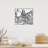 ナイト中世版木、銅版、版画 ポスター (キッチン)