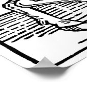 ナイト中世版木、銅版、版画 ポスター (角)