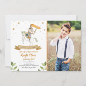 ナイト中世王室の少年誕生日招待状 招待状 (正面)