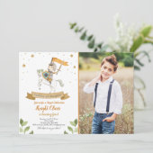 ナイト中世王室の少年誕生日招待状 招待状 (スタンド正面)