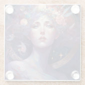 ナイト女神クイーンファンタジーアートガラスコースター ガラスコースター (裏面)