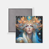 ナイト女神クイーンファンタジーアート マグネット (正面/裏面)