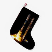ナイト宇宙ロケット発射 スモールクリスマスストッキング (正面 (吊り時))