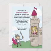 ナイト救プリンセス招待状:ブルネット/ブロンド 招待状 (正面)