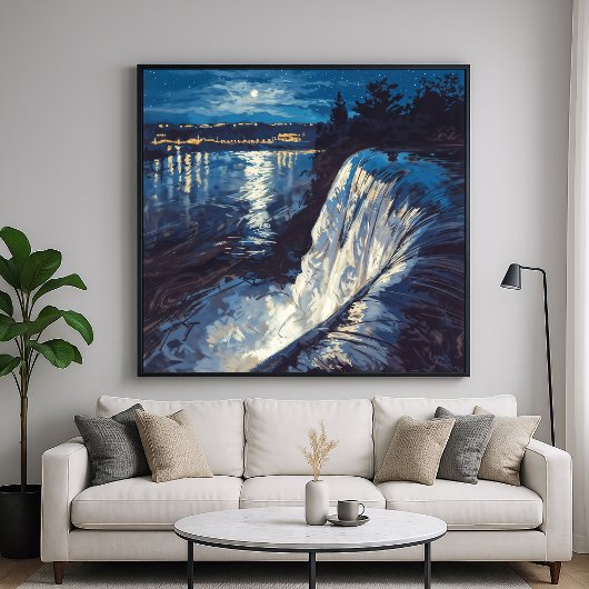 ナイト秋 – パインターリー自然イラストレーションスタイル ポスター