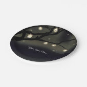 ナイト素朴・ツリー&メイスン・ジャー・ライツ結婚ズ ペーパープレート (アングル)