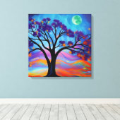 ナイト絵を描自然 キャンバスプリント (インサイチュ (ウッドフロア))