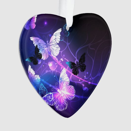 ナイト蝶の背景 オーナメント (正面)