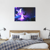 ナイト蝶の背景 キャンバスプリント (インサイチュ (寝室))