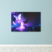 ナイト蝶の背景 キャンバスプリント (インサイチュ (ウッドフロア))