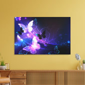 ナイト蝶の背景 キャンバスプリント (インサイチュ (リビング))