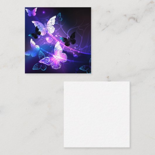 ナイト蝶の背景 スクエア名刺 (正面/裏面)