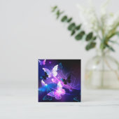 ナイト蝶の背景 スクエア名刺 (スタンド正面)